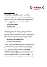 Gipfelstürmende Neuheiten von Alpia - bei der Stollwerck GmbH
