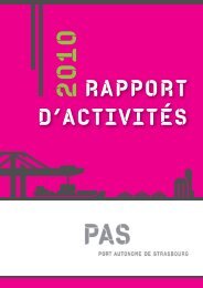 rapport annuel 2010 - Port autonome de strasbourg