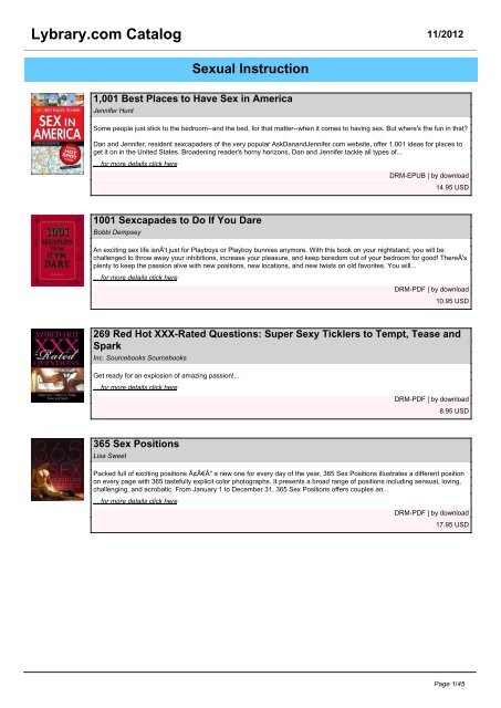Sexual Instruction - Lybrary.com