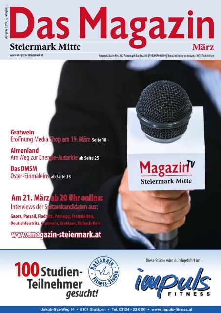 Steiermark Mitte März - DAS MAGAZIN Steiermark-Mitte