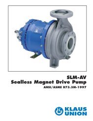 SLM-AV - Sealless Magnetic Drive Pumps