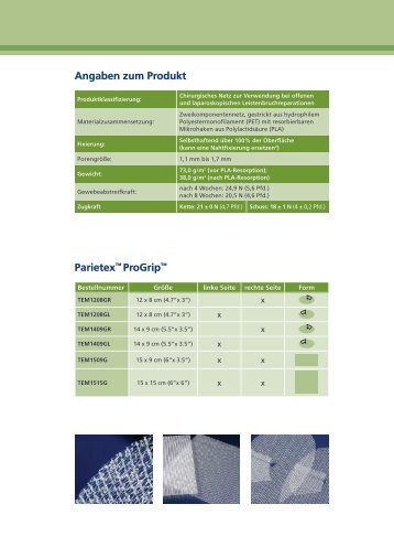 Parietexâ¢ ProGripâ¢ Mesh Selbsthaftend. Einfach in der ...