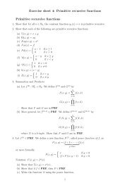 Exercise sheet 4: Primitive recursive functions Primitive ... - Inria