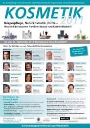 Körperpflege, Naturkosmetik, Düfte – - Management Forum der ...