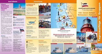 Gruppenfahrten Flyer (PDF) - Wyker Dampfschiffs-Reederei