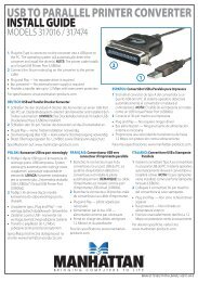 usb to parallel printer converter install guide - Manhattan