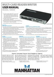 MULTI-CARD READER/WRITER USER MANUAL - Manhattan