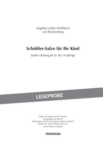 Schüßler-Salze für Ihr Kind - Mankau Verlag