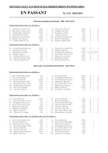 Nr. 02/11 - Schachkreis Rhein-Wupper