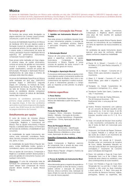 Manual do Candidato - Unicamp