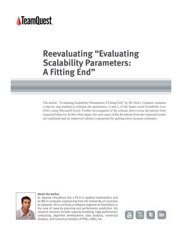 Reevaluating âEvaluating Scalability Parameters: A ... - TeamQuest