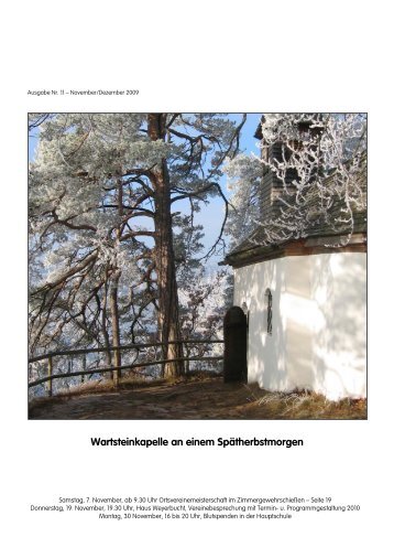 Wartsteinkapelle an einem Spätherbstmorgen - Mattsee