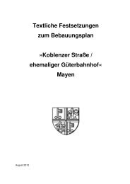 Textliche Festsetzungen zum Bebauungsplan ... - Stadt Mayen