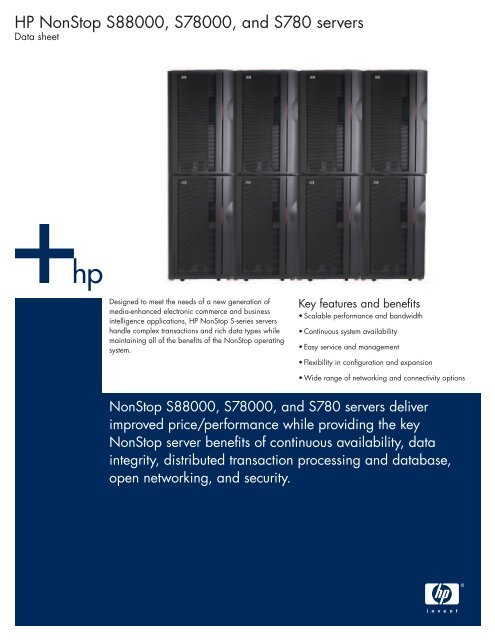 HP NonStop Modular I/O subsystem data sheet - PDF (August 2004)