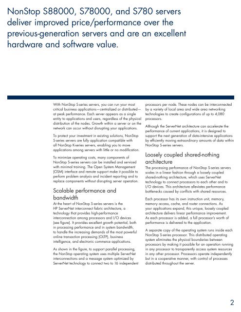 HP NonStop Modular I/O subsystem data sheet - PDF (August 2004)