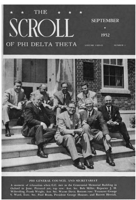 1949–50 Volume 74 No 1–5 - Phi Delta Theta Scroll Archive