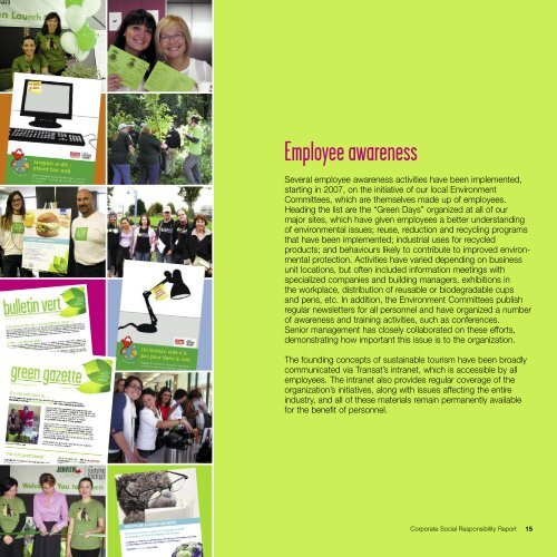 Transat Corporate Responsibility Report, 2008 - For Sustainable ...