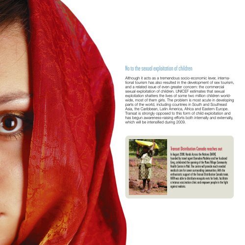 Transat Corporate Responsibility Report, 2008 - For Sustainable ...