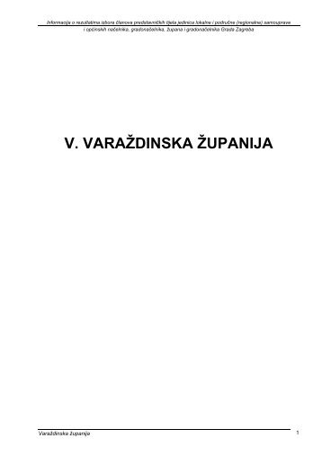 V. VARAŽDINSKA ŽUPANIJA