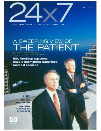 Fall 2003 - HP NonStop technology spotlights healthcare - PDF