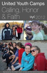 A œremember Your Creator United Youth Camps United Church Of