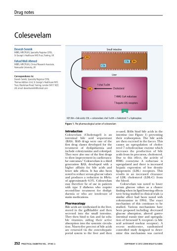 Drug note: cholestagel - Practical Diabetes