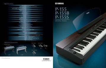 Brochure Yamaha Portable piano P 155 - Clavis Piano's