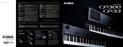 Brochure Yamaha CP 33 & CP 300, aangeboden door Clavis Piano's