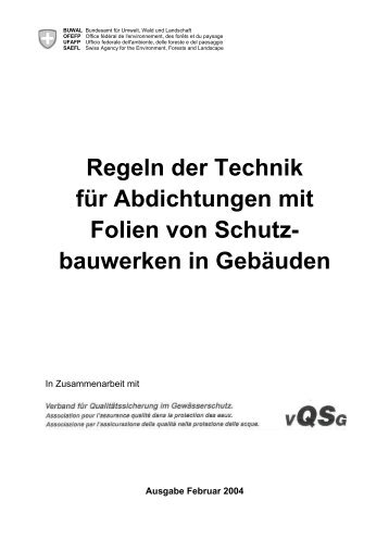 Regeln der Technik für Abdichtungen mit Folien von Schutz - Extranet