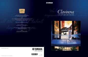 Brochure Yamaha Clavinova CVP 401 t/m CVP 409 ... - Clavis Piano's