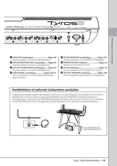 Nederlandstalige Handleiding Tyros 3 - Clavis Piano's