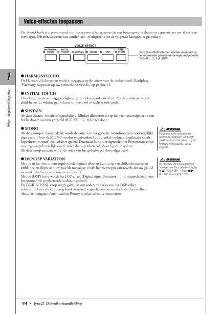 Nederlandstalige Handleiding Tyros 3 - Clavis Piano's