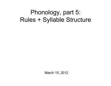 Phonology, part 5: Rules + Syllable Structure - Basesproduced.com