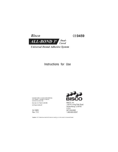 ALL-BOND 3® - Bisco, Inc.