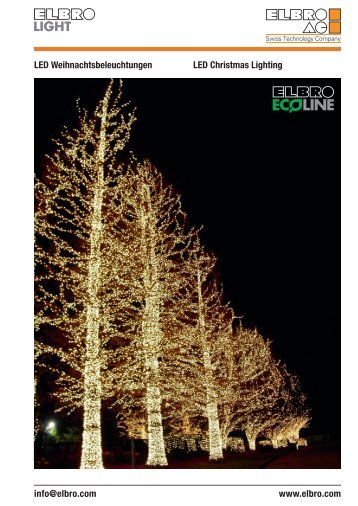 LED Weihnachtsbeleuchtungen LED Christmas Lighting info@elbro ...