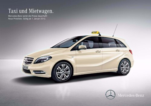 Preisliste Taxi Und Mietwagen Gultig Ab 1 1 2012 Mercedes Benz