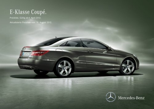Download Preisliste E Klasse Coupe Mercedes Benz Deutschland