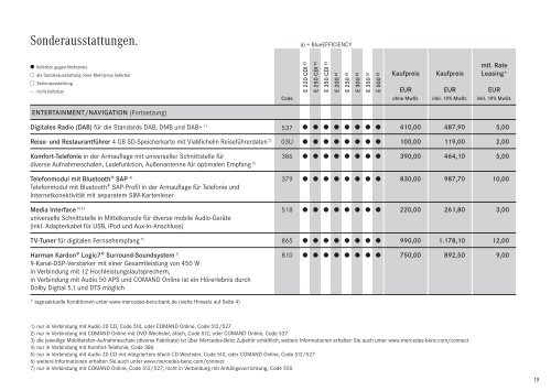 Download Preisliste E-Klasse Coupé - Mercedes-Benz Deutschland