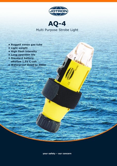 Jotron AQ4 Specifications Sheet - Safety Marine