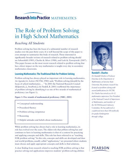 mathematics curriculum development and the role of problem solving