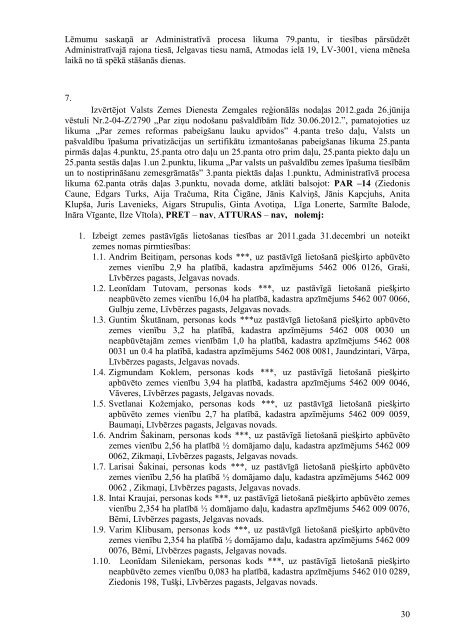 Domes sÄdes Nr.10. protokols - Jelgavas rajona padome