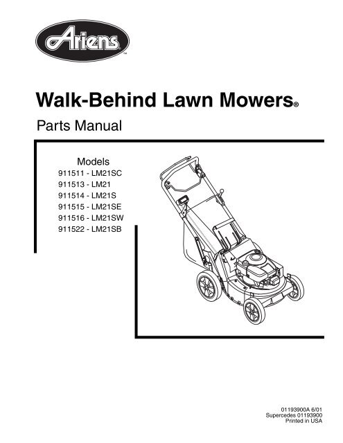 Walk Behind Lawn Mower Ariens