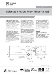 Balanced Pressure Foam Proportioners - Angus Fire