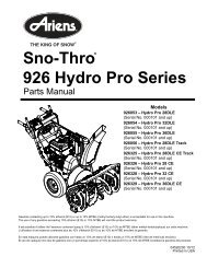 Sno-Thro 926 Hydro Pro Series - Ariens