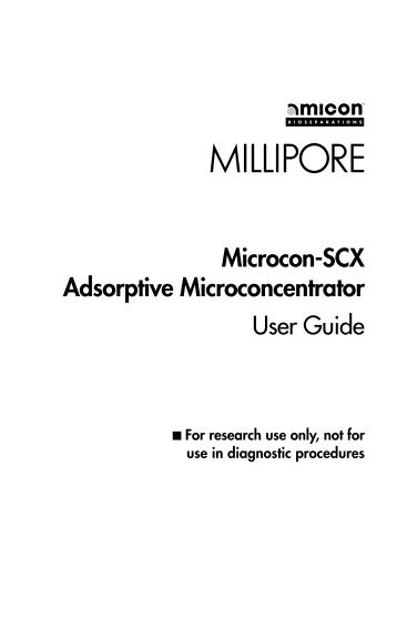 Microcon-SCX Adsorptive Microconcentrator - Millipore