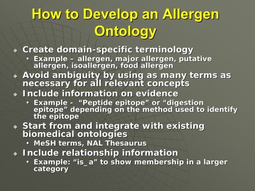 Allergen Databases