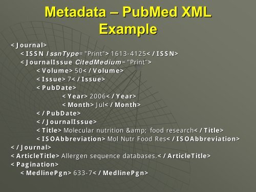 Allergen Databases