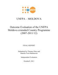 Country Programme (2007-2011/2012) evaluation - UNFPA Moldova