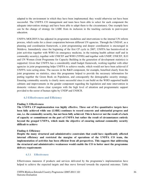 Country Programme (2007-2011/2012) evaluation - UNFPA Moldova