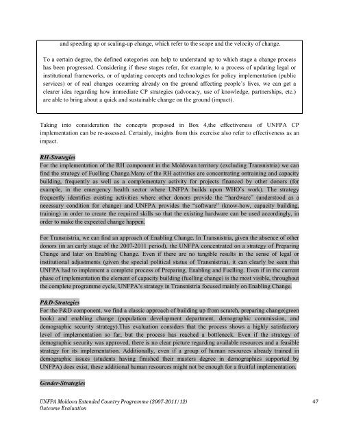 Country Programme (2007-2011/2012) evaluation - UNFPA Moldova